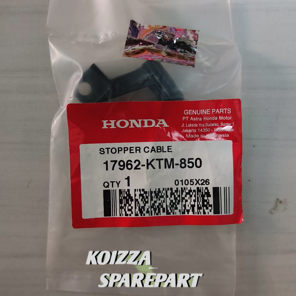 HGP 17962-KTM-850 STOPPER CABLE/ PANGKON DUDUKAN KABEL CHOKE , KHARISMA,SUPRA125