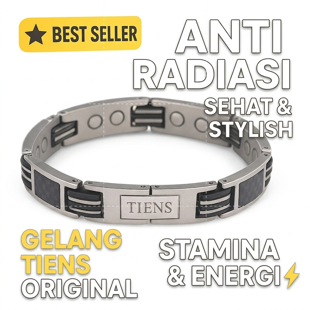Gelang Kesehatan TIENS Original Anti Radiasi Magnet | Stamina & Energi Pria Wanita
