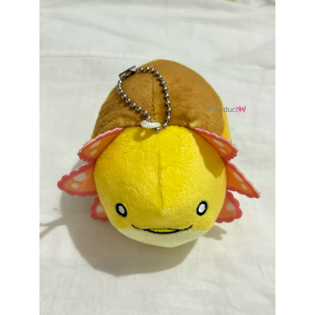 sega axolotl ganci axolot yellow plushie keychain