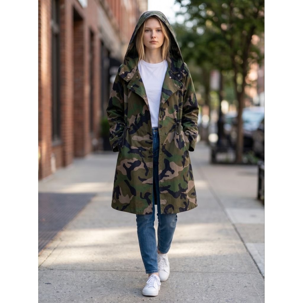 Long Jacket Mantel Wanita Pria Hoodie Big Size