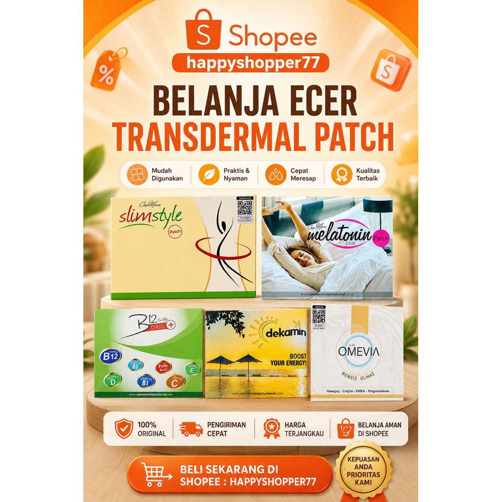 ECER TRANSDERMAL 1 PATCH : SLIMSTYLE, B12 PLUS, MELATONIN, DEKAMIN, OMEVIA