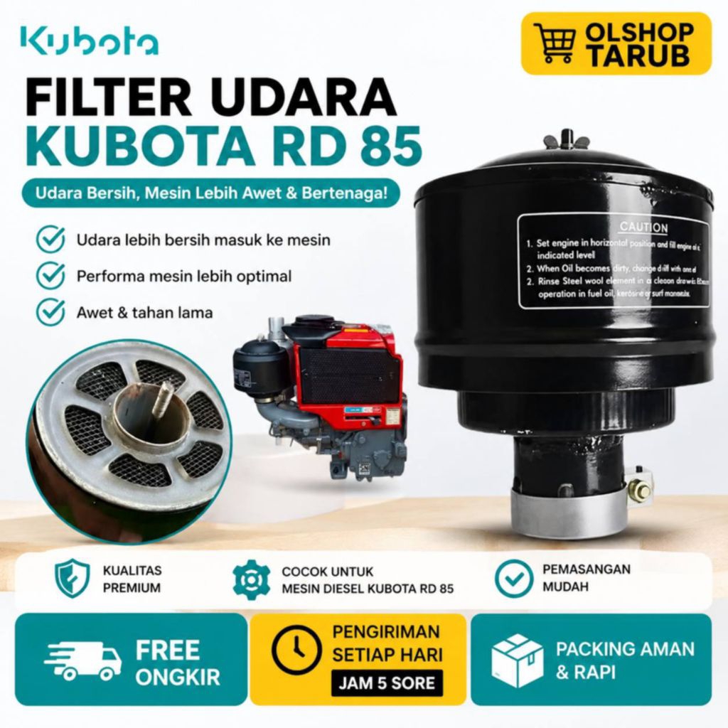 Filter Udara Kubota RD 85 Kualitas Premium - Saringan Udara Mesin Diesel RD85