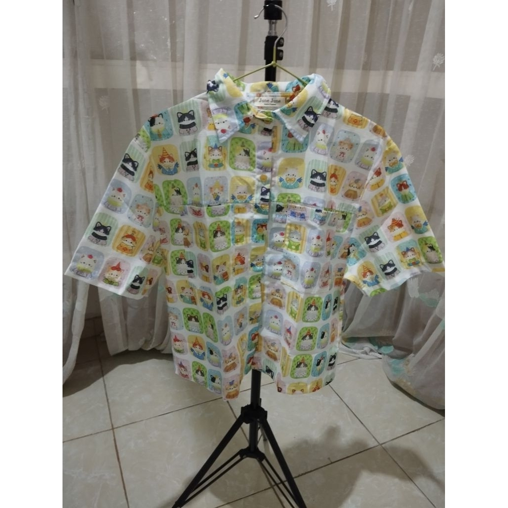 NEW KEMEJA JUNE JUNE KUCING  BKK ( BEST SELLER)