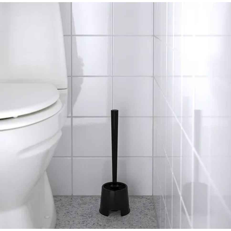 (IKEA) BOLMEN Toilet brush/holder, black - SIKAT WC