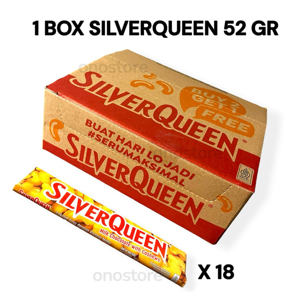 1 Box Silverqueen Cashew Almond 52 gram Kemasan Buy 2 Get 1 Free