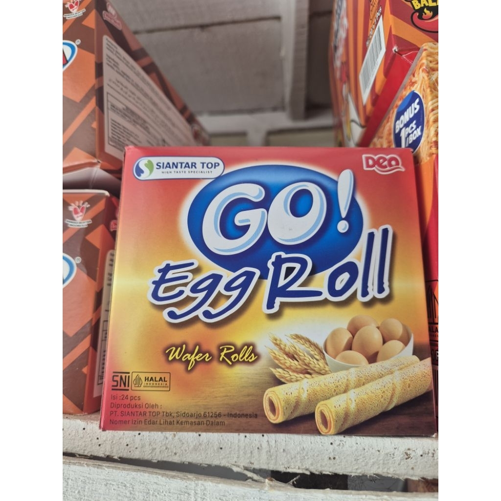 Snack Go Egg Roll wafer roll 1 dus isi 24pc