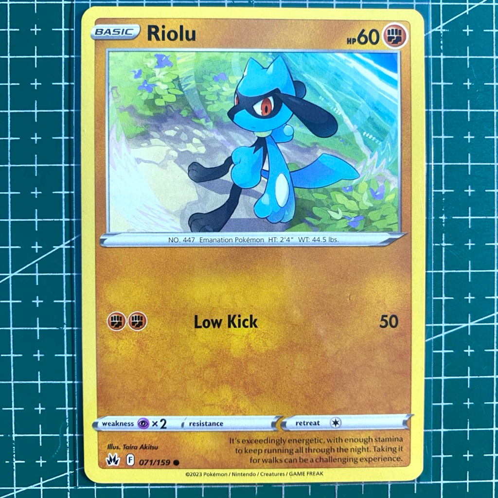 Riolu Crown Zenith 071/159 Pokemon Card English Original - Kartu Pokemon SWSH Non Hologram Bahasa In