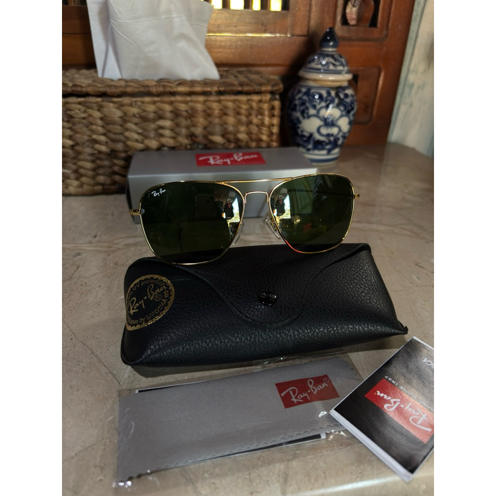 kacamata klasik ray-ban Caravan size 58 hijau