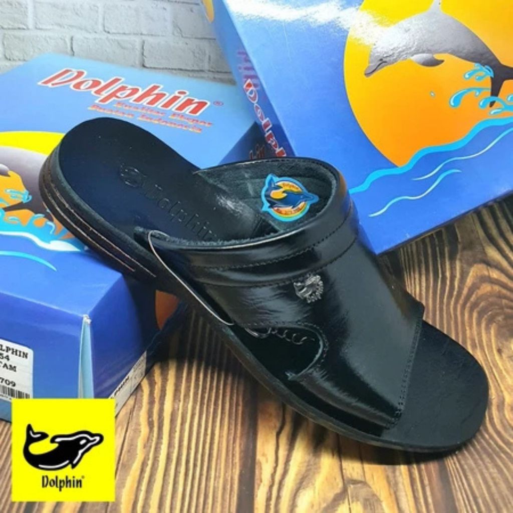 DOLPHIN SANDAL PRIA SLIDE ORIGINAL/DOLPHIN SANDAL ASLI KULIT