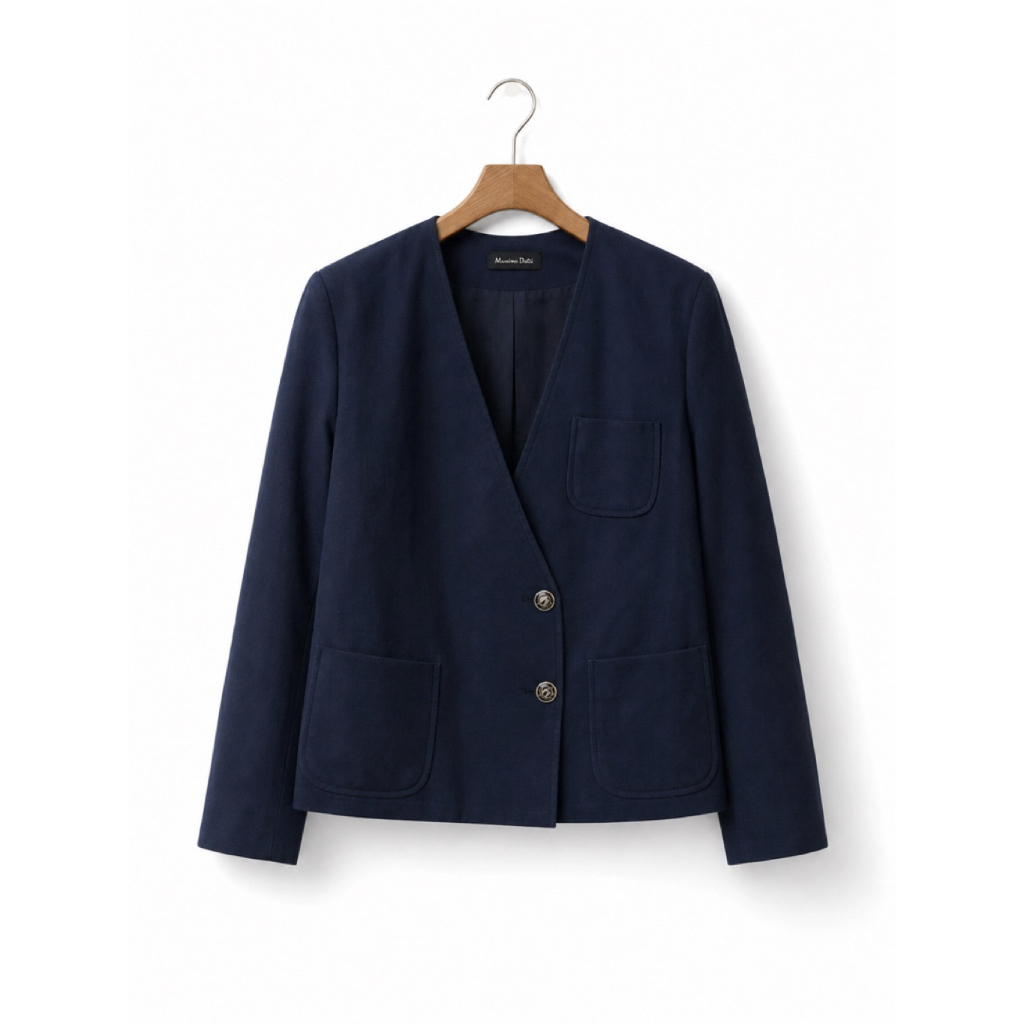 (XS) Casual Blazer Crop Massimo Dutti
