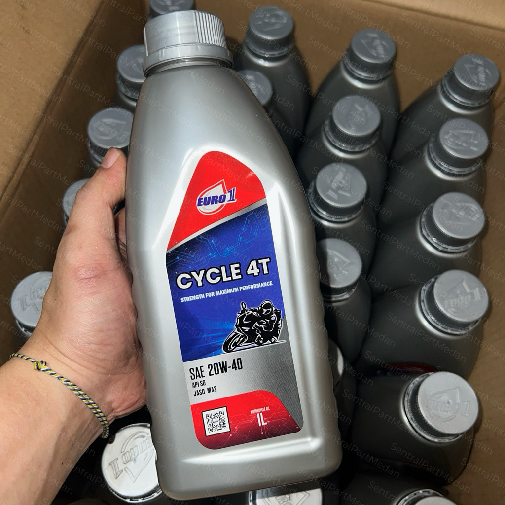 OLI EURO1 4T (1 LITER) MURAH CYCLE 20W-40 API SG - JASO MA2 OLI MESIN MOTOR