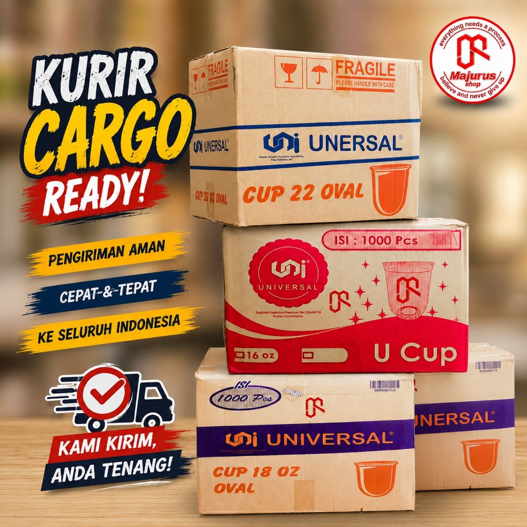 [PAKET 1 KARTON]- GELAS PLASTIK OVAL-DATAR-SLIM UNIVERSAL / CUP 22 18 16 14 12 OZ ISI 1000 PCS