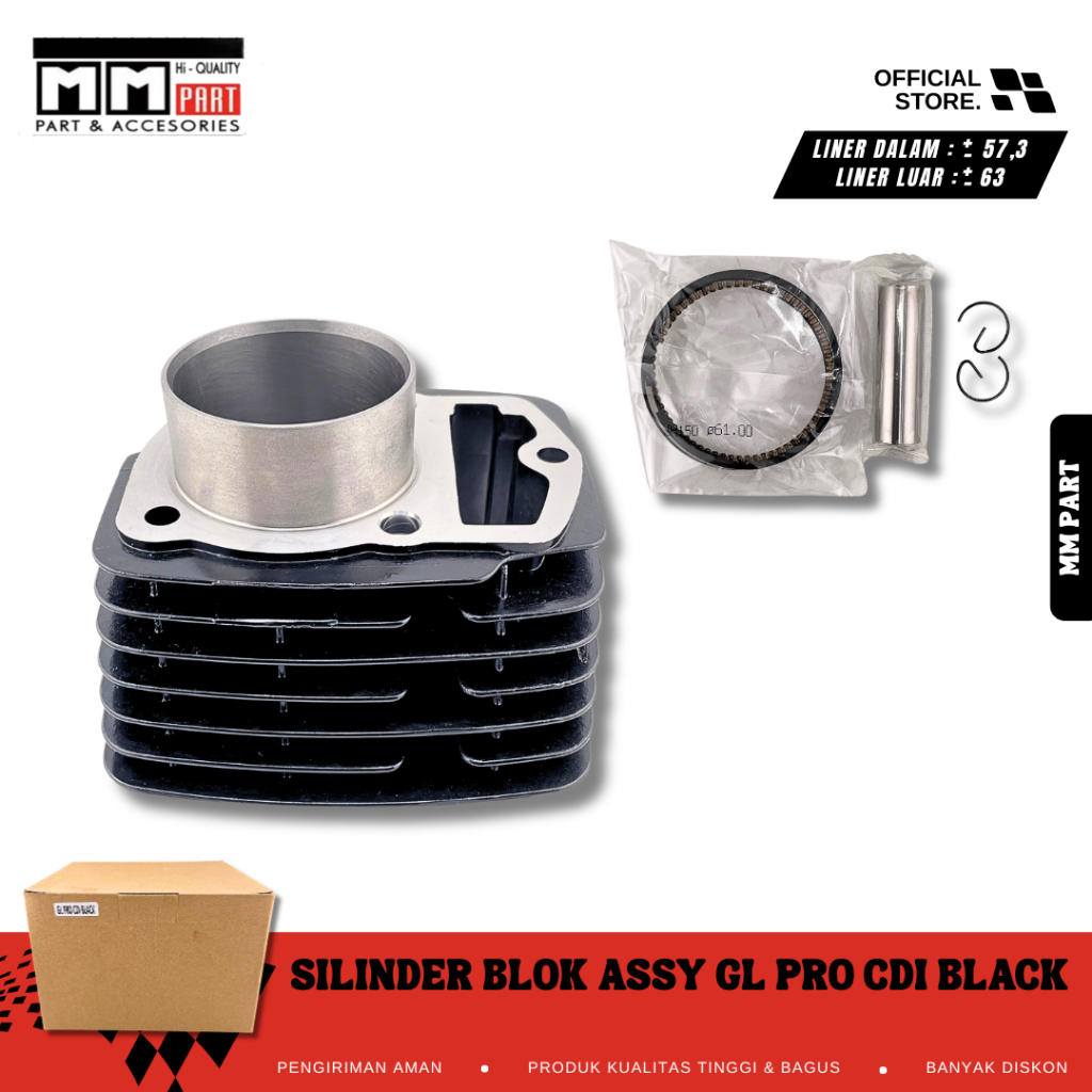 SILINDER BLOK ASSY GL PRO CDI BLACK – GL MAX SERIES CYLINDER BLOK BORING SEHER SET GL PRO CDI 144CM