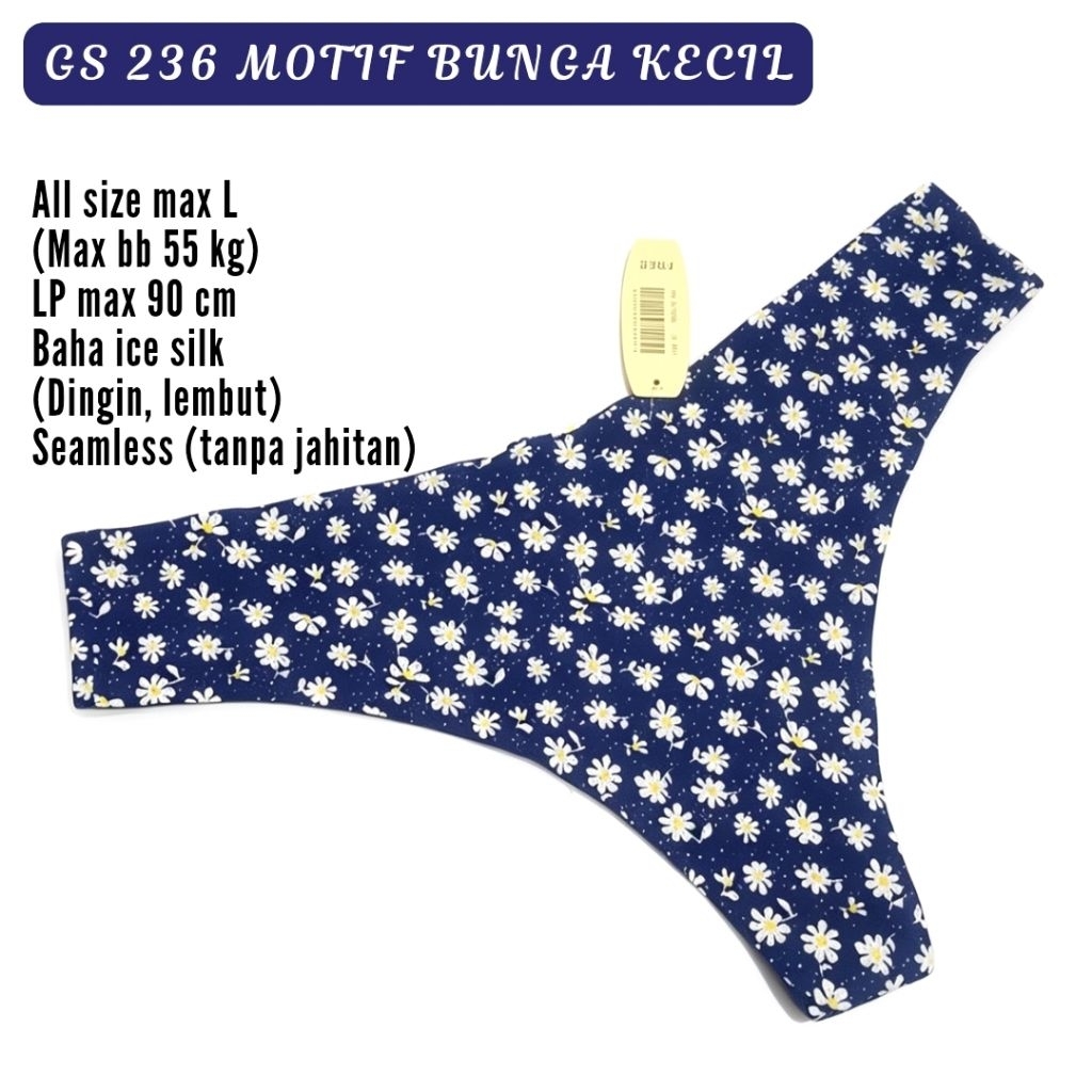 G String seamless motif bunga adem GS 236