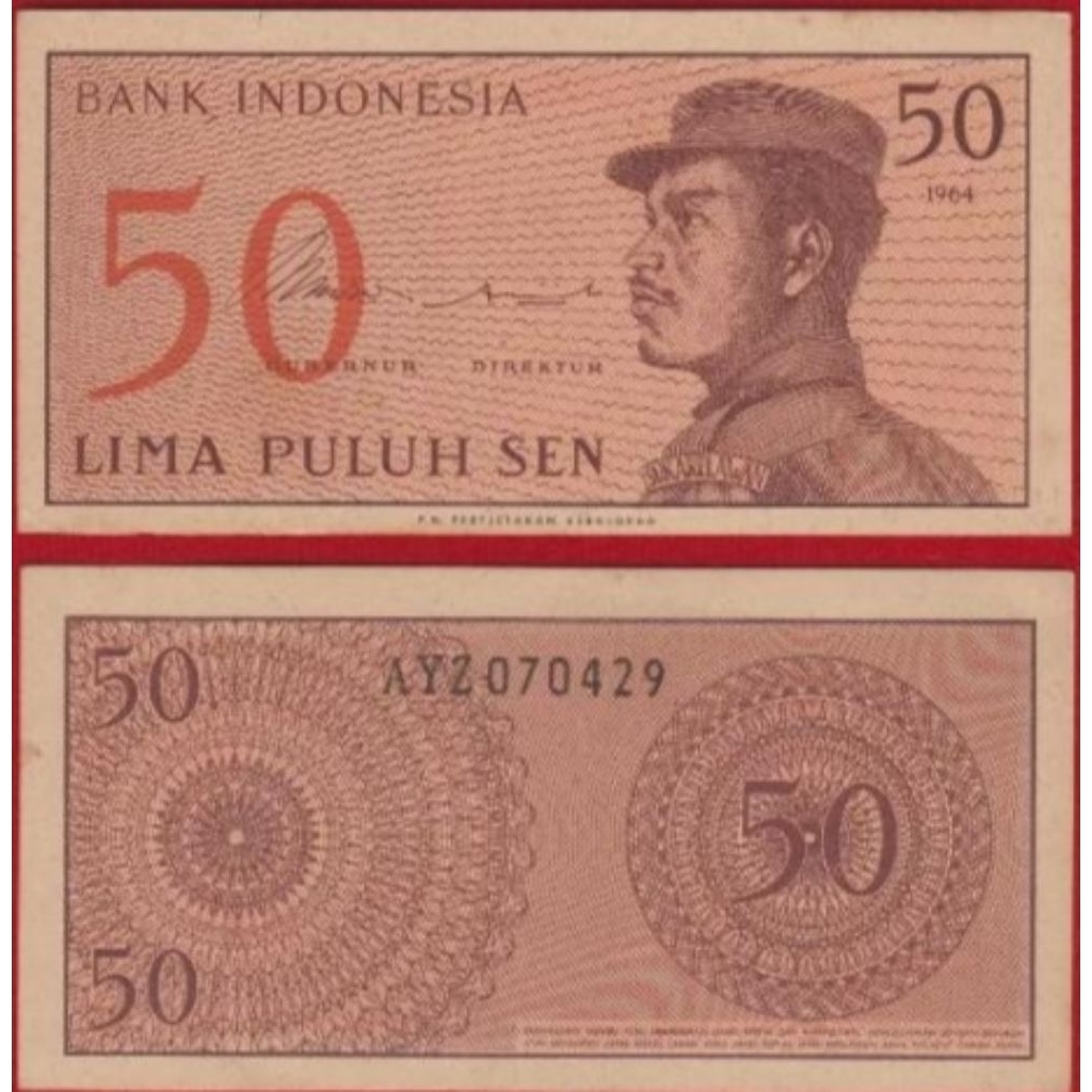 Uang Kuno Indonesia 50sen UNC untuk Numismatik