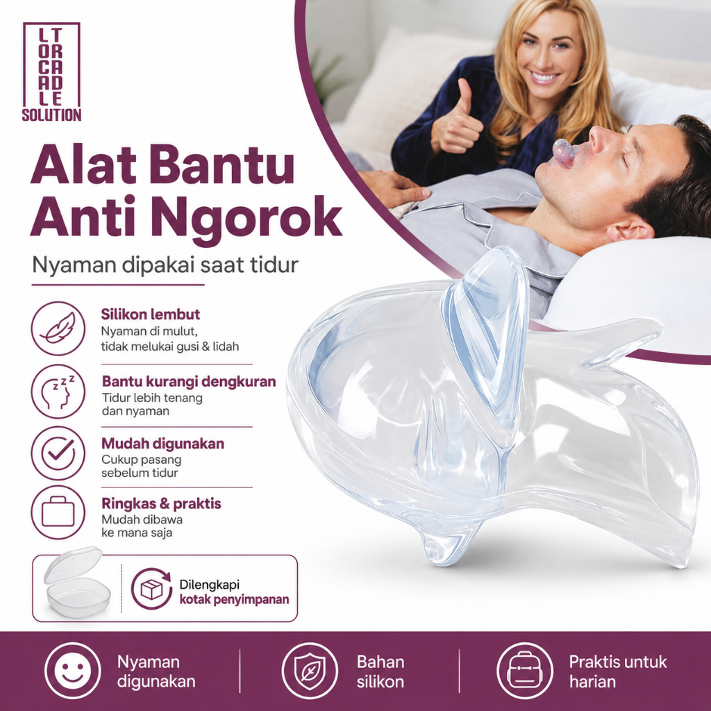 Alat Bantu Penghilang Dengkur Anti Ngorok Stop Snoring Solusi Agar Tidak Anti Mendengkur Saat Tidur