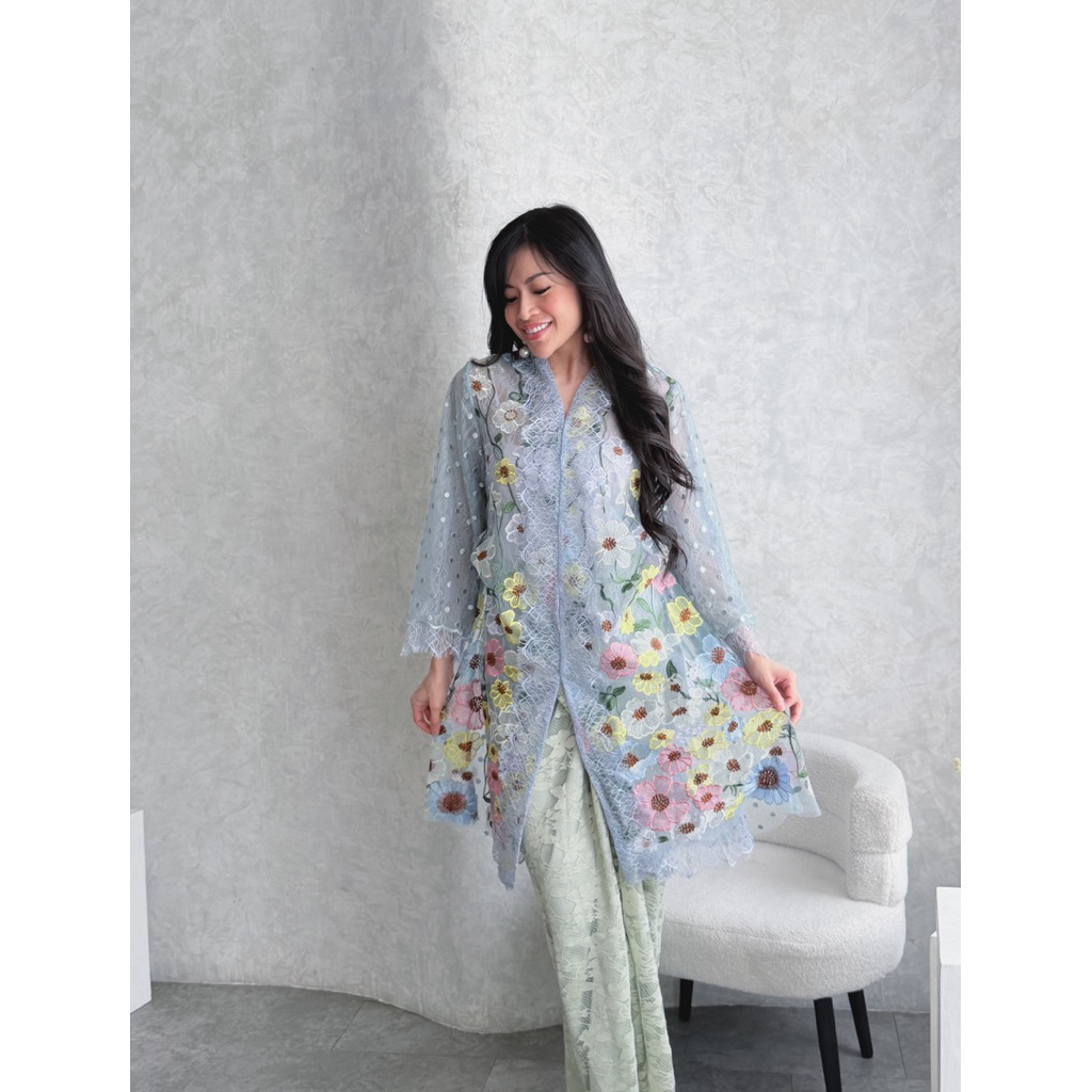 Ria Atelier by Kepompong - Dahlia Tunik Dress One Set Modern Mewah Panjang