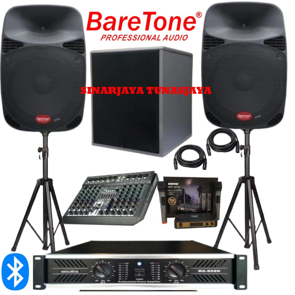Paket speaker baretone 15 inch outdoor/ indoor sound system  subwoofer 12 inch