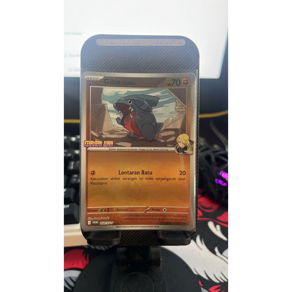 Gible Cynthia promo 252/sv-p pokemon tcg Indonesia