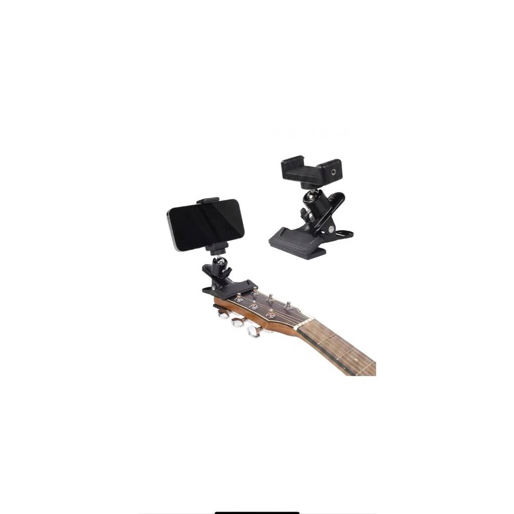 Mount Holder Handphone Rotate 360 Derajat Baut Kepala Gitar Klip Dudukan Braket Siaran Langsung Dudu