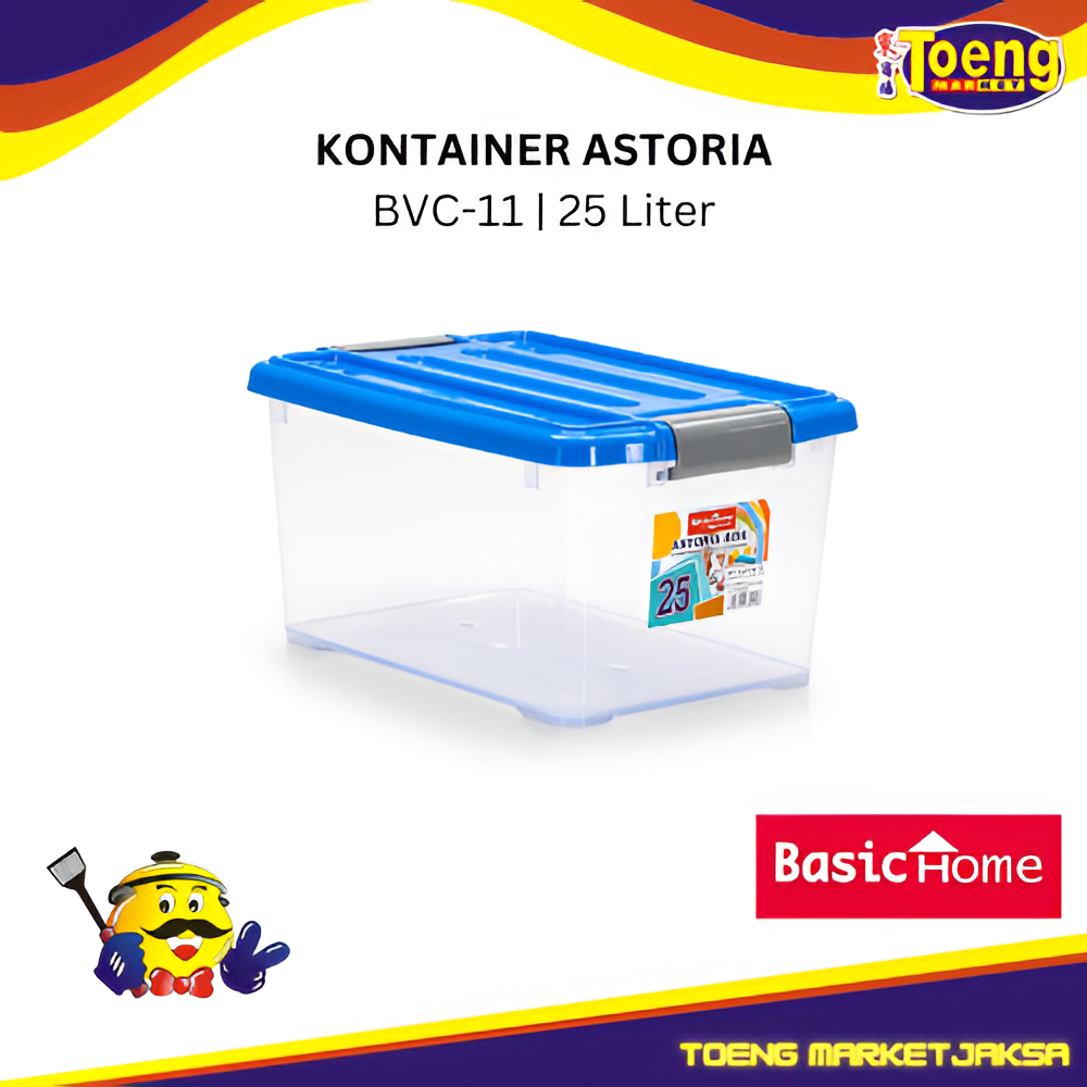 Kontainer Box Astoria 25 Liter Dengan Tutup BVC-11 - ASTORIA BOX 25 BASIC HOME