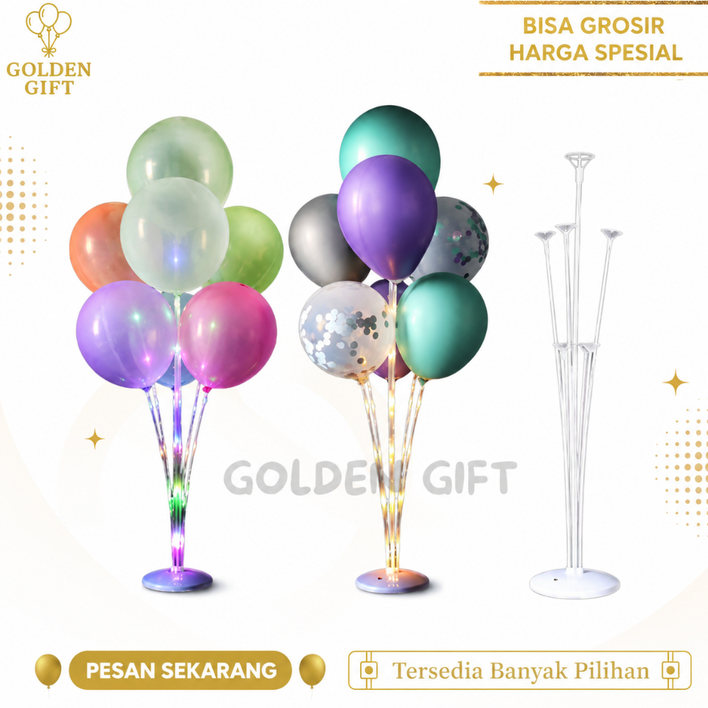 Stik Balon 7in1 LED / Standing Balon 7in1 lampu LED / Standing Balon Dekorasi Pesta GG