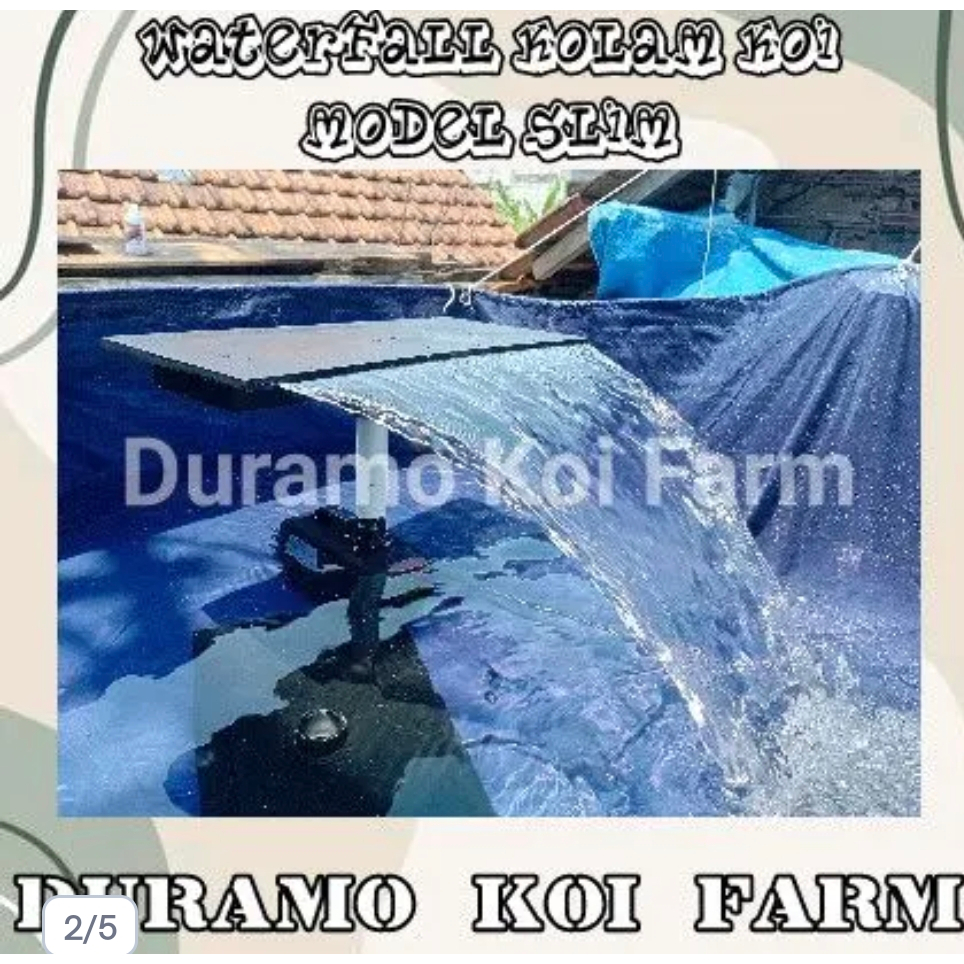waterfall kolam koi model slim 30cm - 30cm,