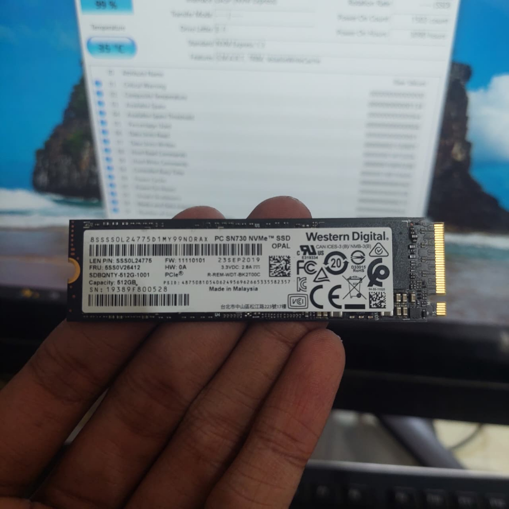SSD NVME WESTERN DIGITAL PC SN730 512GB