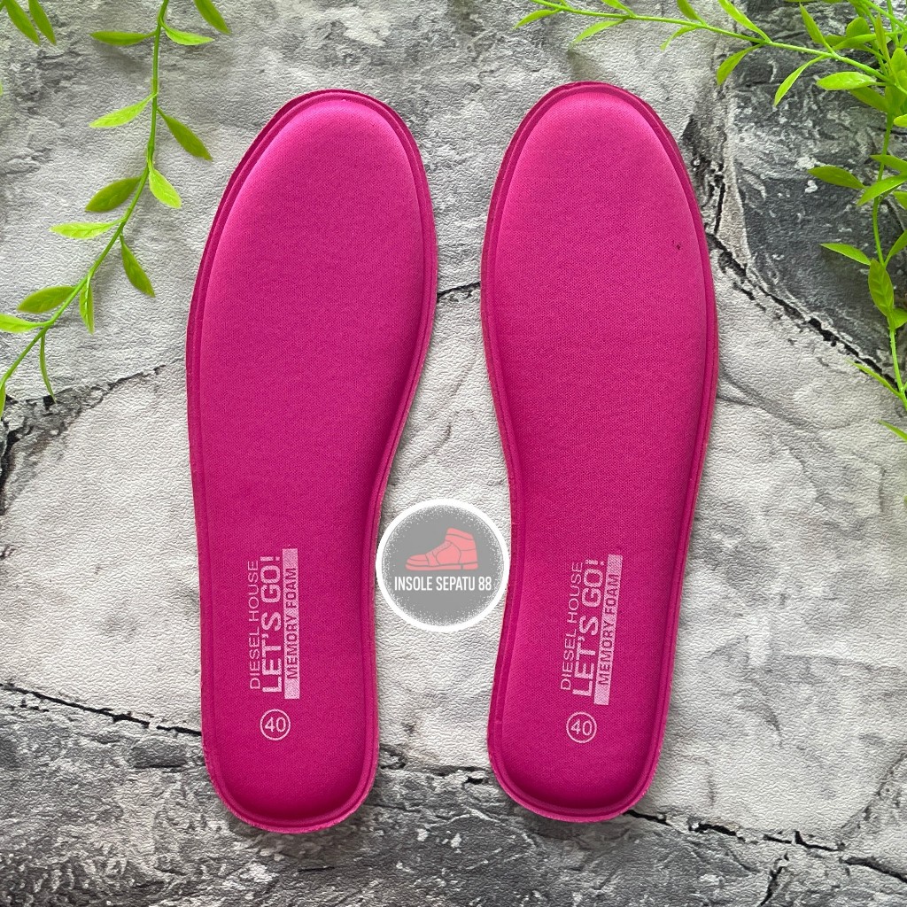 Bantalan Alas Kaki Empuk Insole Sepatu – Untuk Pria Wanita DIESEL HOUSE PINK - MIRIP PUMAH SOFT FOAM