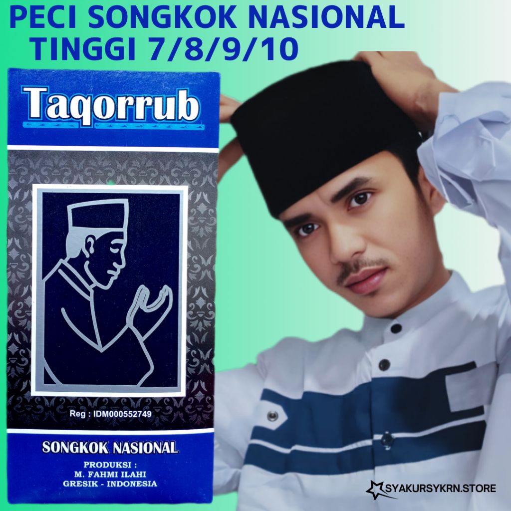 Peci hitam nasional taqorrub Peci songkok Peci taqorrub Peci nasional Peci pendek Peci tinggi 7 Peci