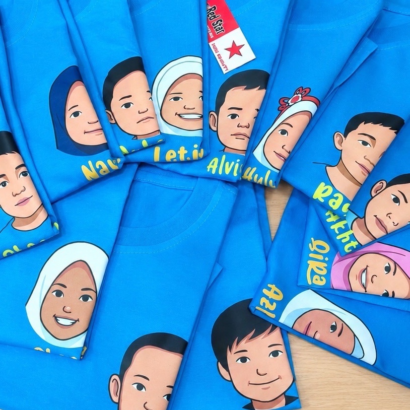 Kaos Custom Kelas dewasa DTF Printing | KAOS CUSTOM SATUAN COMBED 30’S