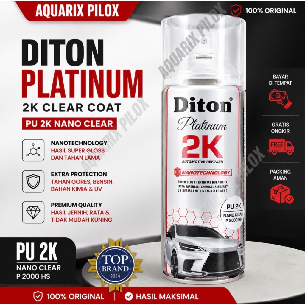 Diton Premium Clear Diton Premium Primer Grey || Cat Semprot Body Motor Rangka Motor&Velg Motor