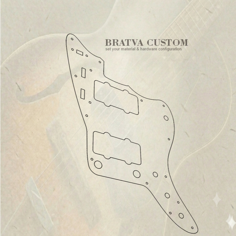 pickguard fender jazzmaster jazz master 3ply akrilik mirror custom