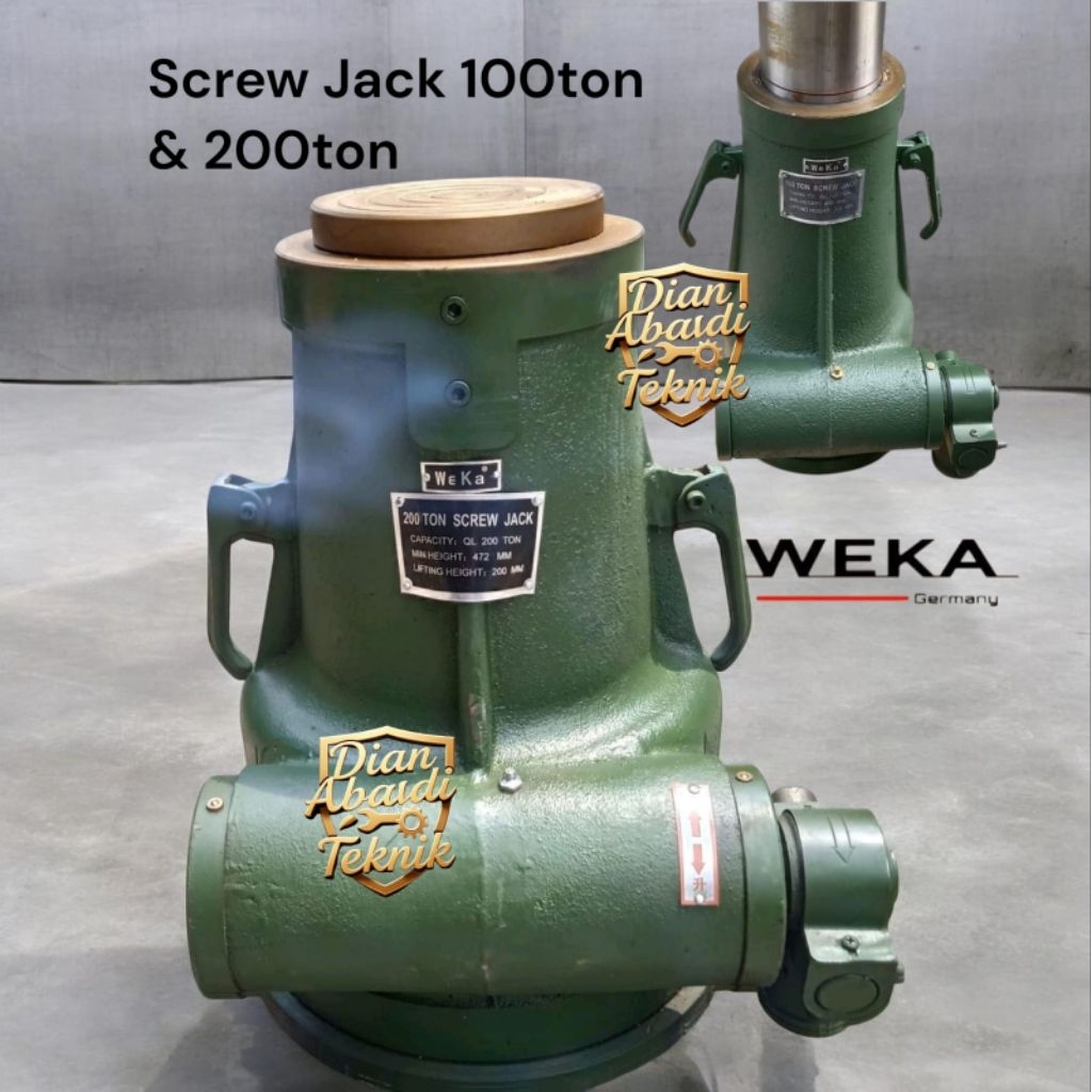 screw Jack 100ton & 200ton dongkrak ulir 100 ton & 200 ton weka