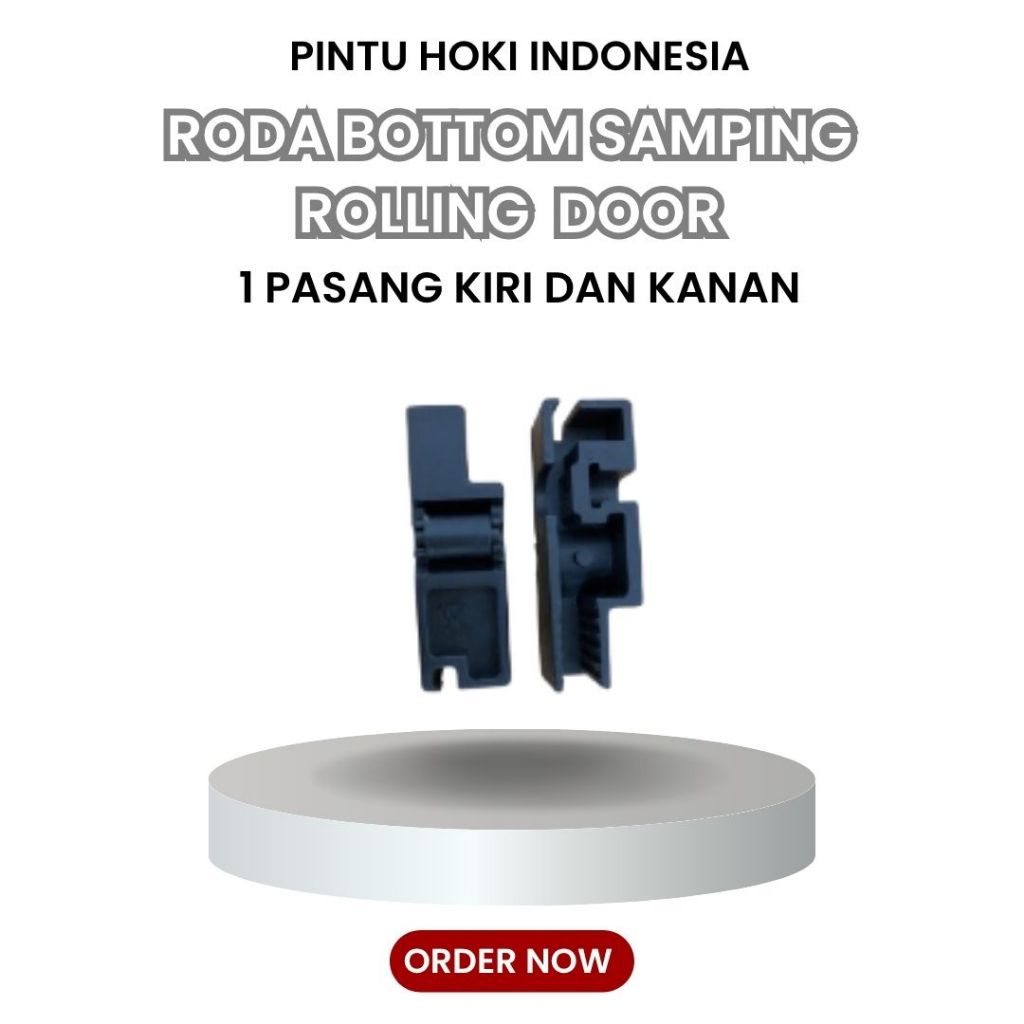 Roda Bottom Rolling Door Anti Macet | Roda Tiang Pintu Guide Roller Onesheet Kanan Kiri Plastik | Ro