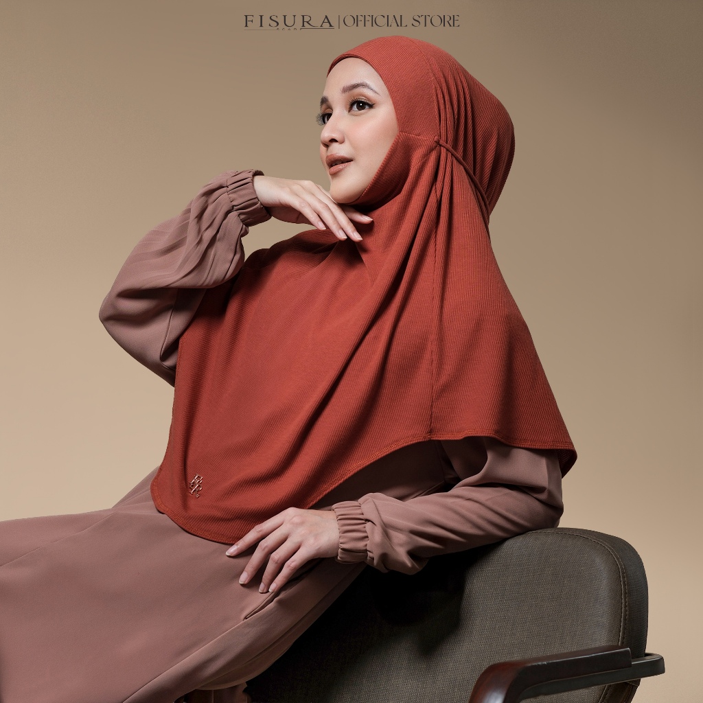 Fisura Scarf Khimar Amanda Instan Tanpa Peniti Adem Menutup Dagu Syar'i