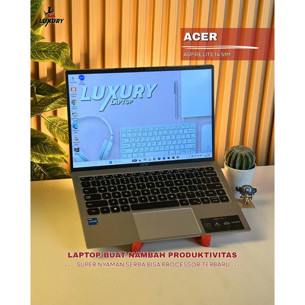 LAPTOP ACER ASPIRE LITE 14 51M 12TH GEN CORE I5 RAM 16GB DDR5 SSD 256GB SECOND