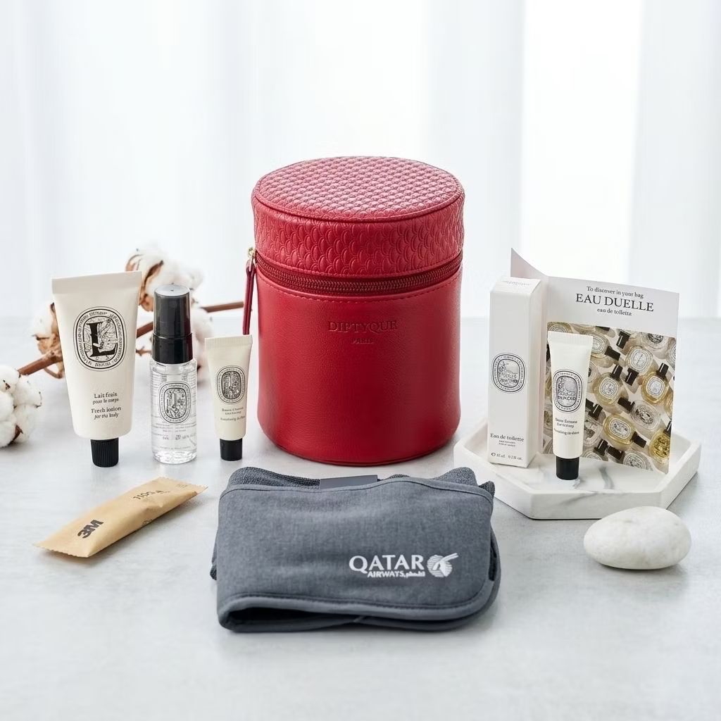 Diptyque Paris Qatar Airways Amenity Kit - Eksklusif & Mewah (Isi Lengkap)