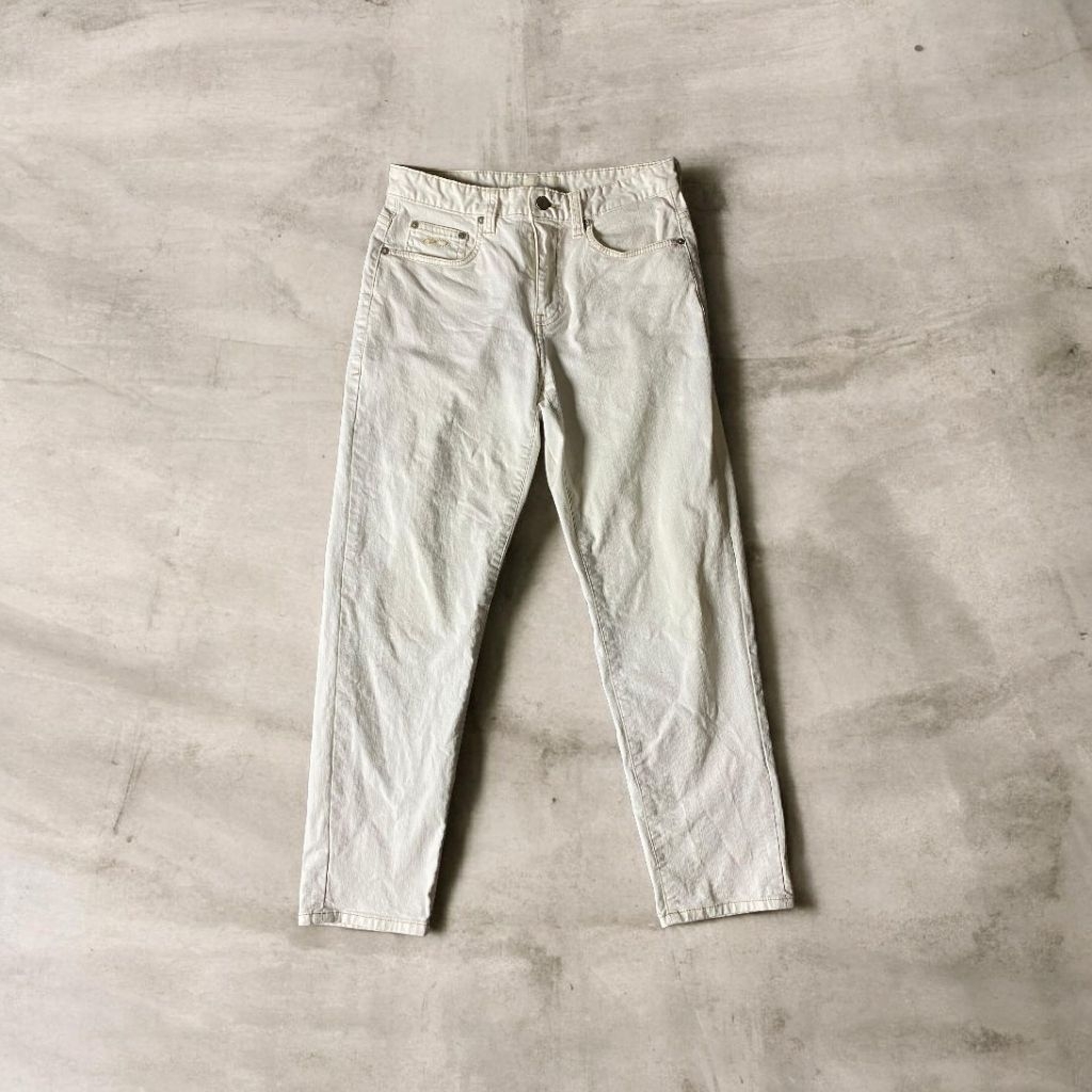 Plac Milan Crop Tappered White Jeans Men’s