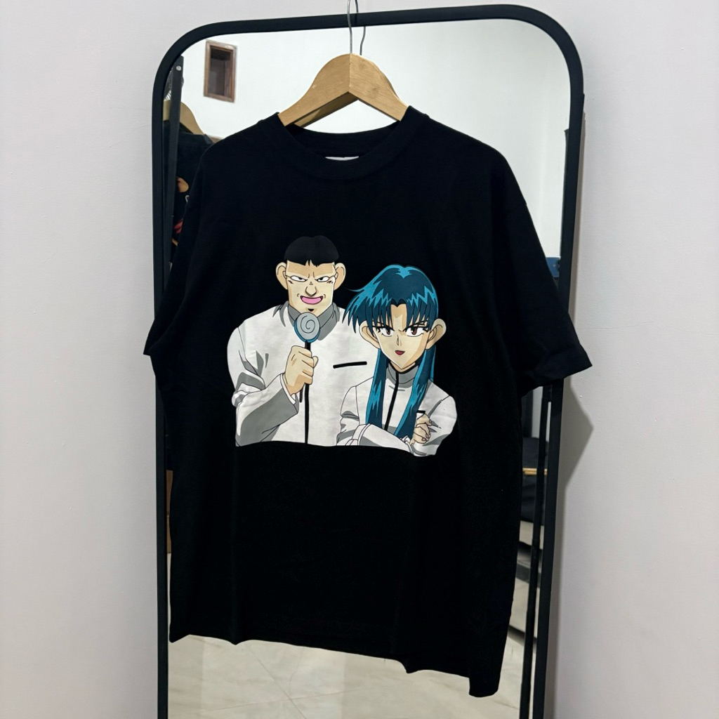 bootleg Kaos Anime Retro Tamiya Full Print Hitam