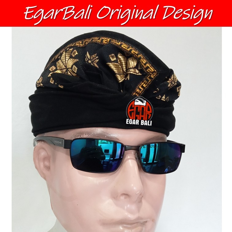 EGARBALI Udeng Bali PREMIUM motif NAWASANGA Emas