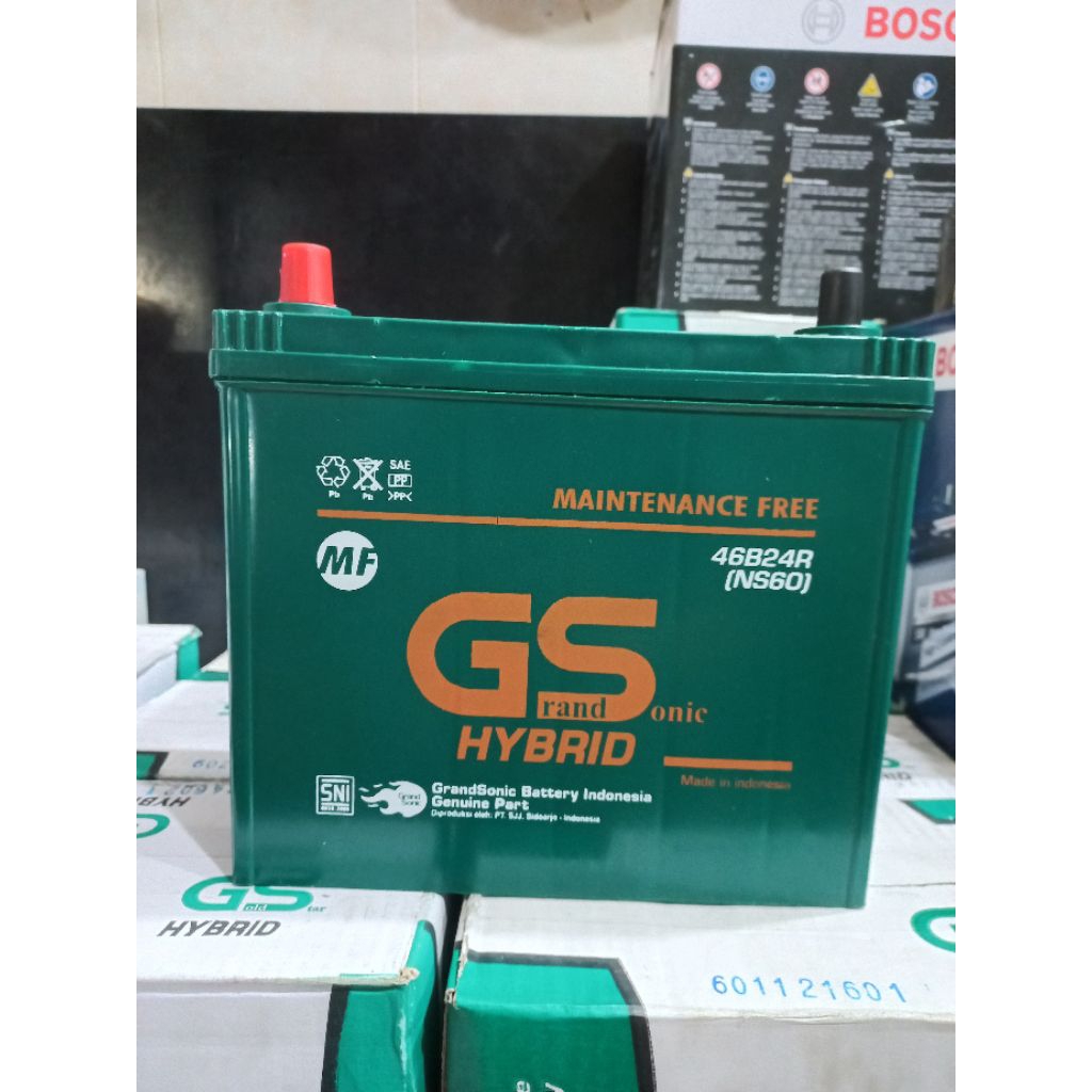 Aki Mobil GrandSonic NS60 12V 45Ah - Baterai Starter Kering Bebas Perawatan