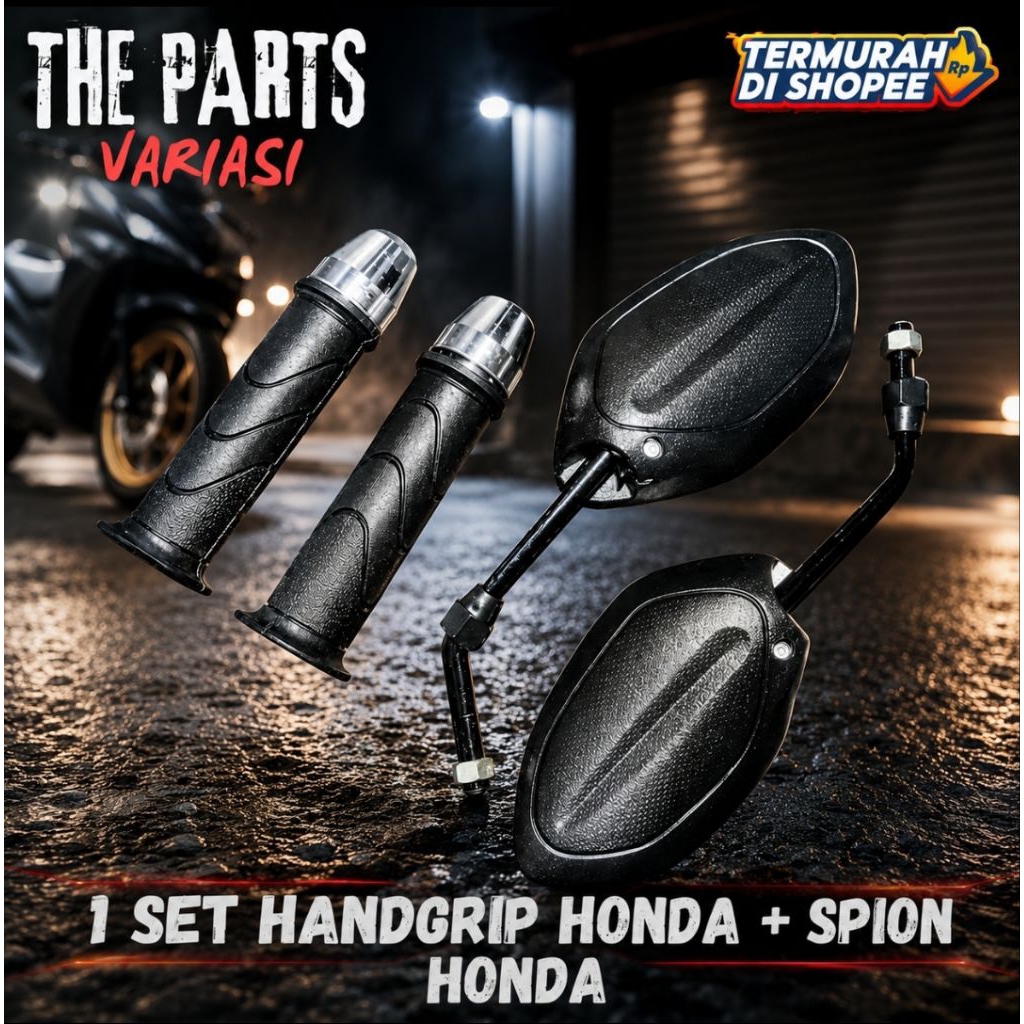 Paket Handgrip Honda Set Jalu Stang + Spion Universal Motor Honda Beat Vario 125 150 160 Scoopy PCX 