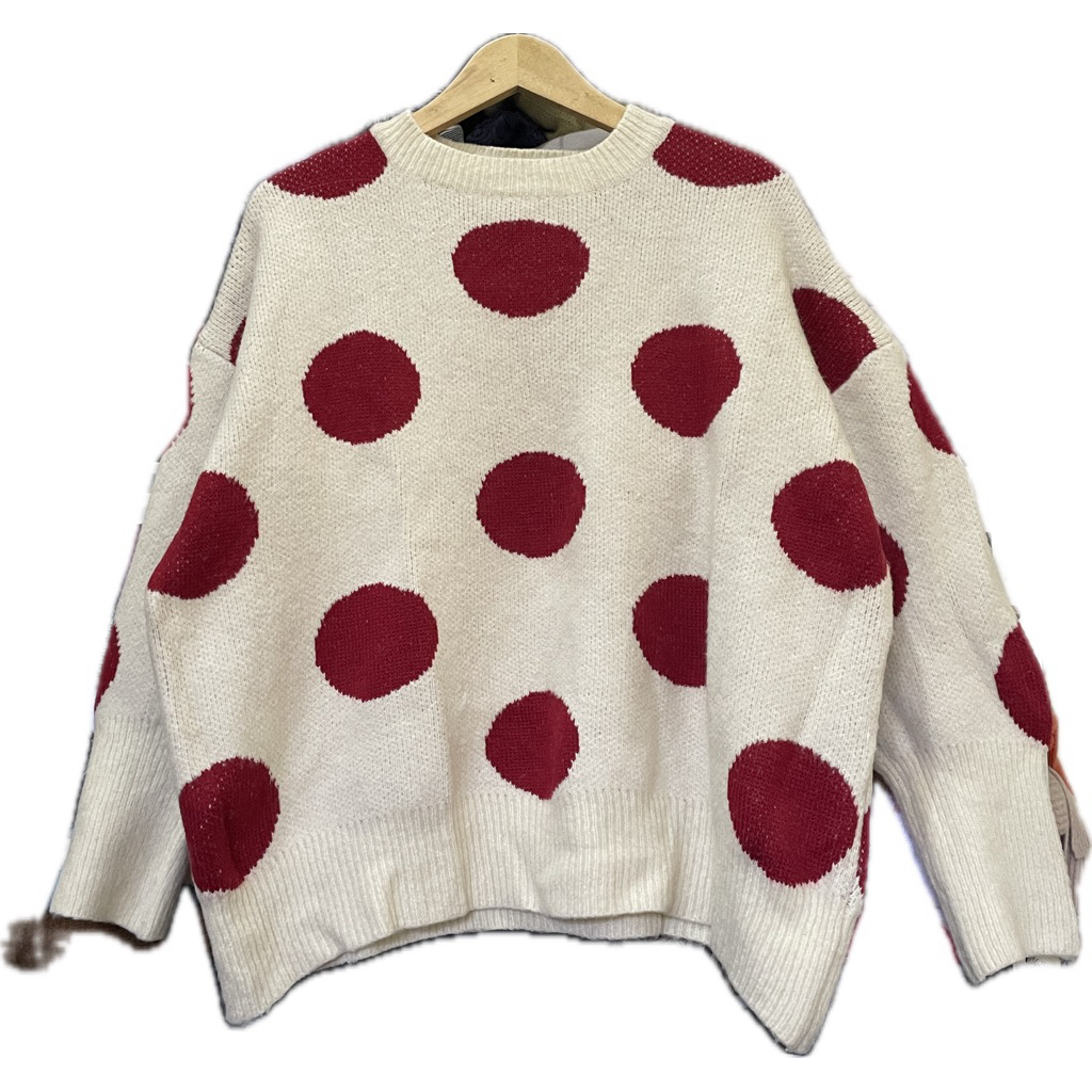 (SUDAH +ADMIN) SWEATER POLO KNIT RUFFLE HEATHER AXES FEMME ZARA SHERPA USA HOODIE BORDIR