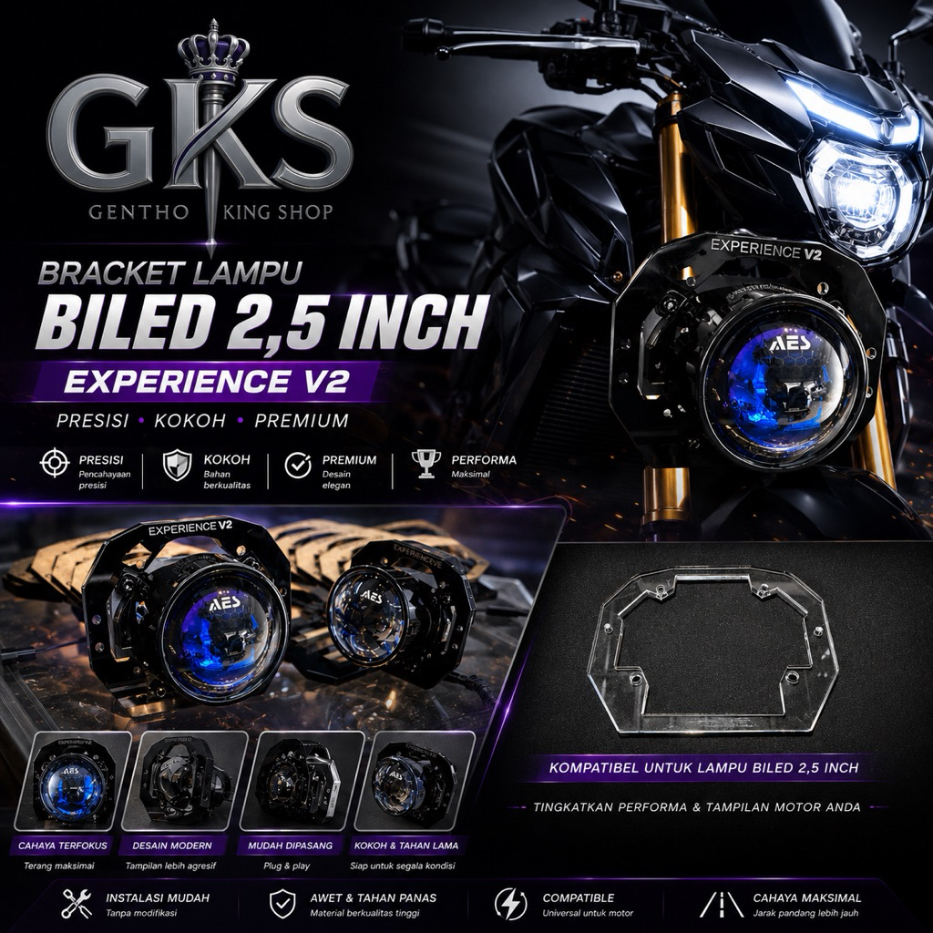 BRECKET BILED BRACKET BILED BRAKET BILED AES EXPERIENCE V2 2,5 INCHI