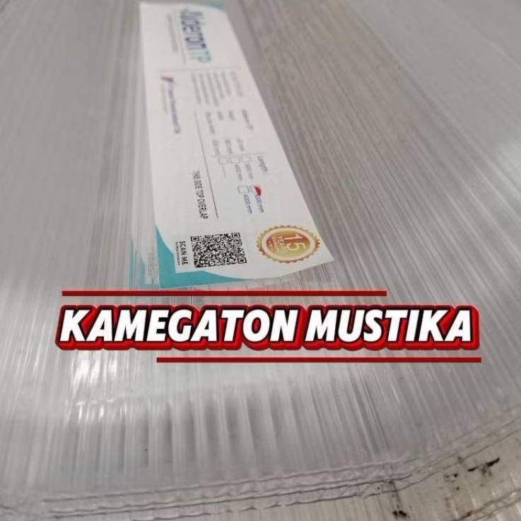 Atap Alderon Transparan Double Layer 6 Meter
