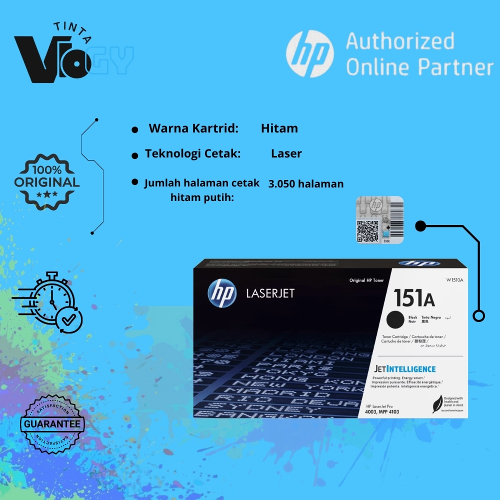 TONER HP 151A BLACK ORIGINAL LASERJET CARTRIDGE W1510A