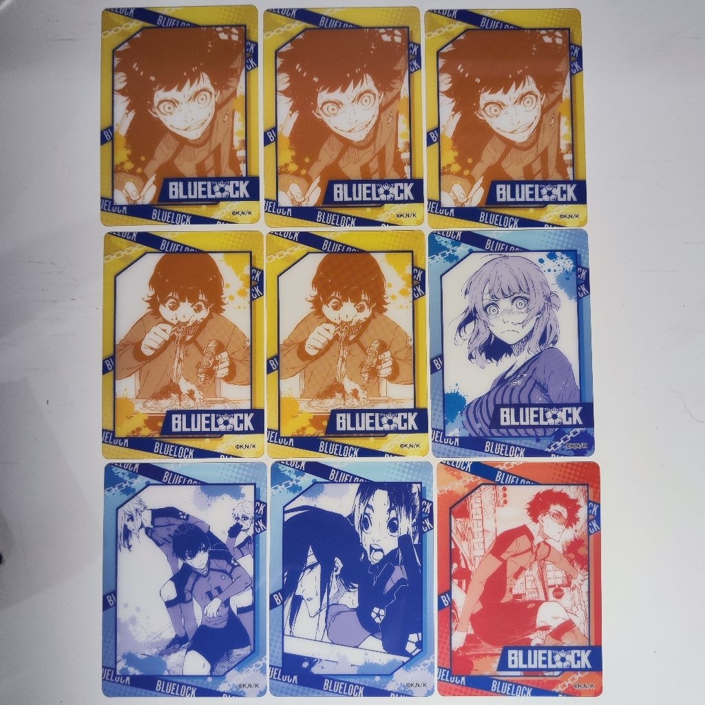 BLUELOCK CLEAR CARDS (Isagi, Rin, Sae, Chigiri, Bachira, Yukimiya, Anri, Gagamaru, Aryu, Hiori) bllk
