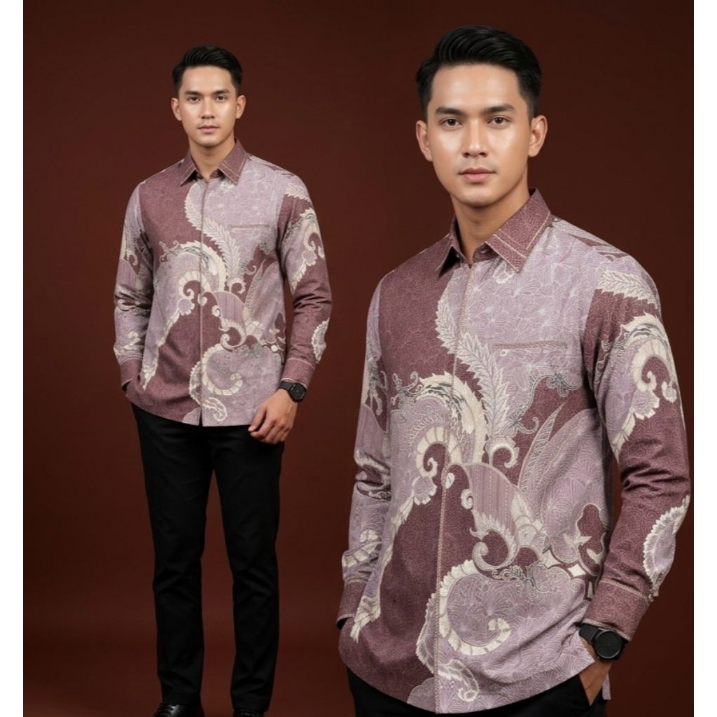Batik Cantieq exclusive -PAKSILOKA|  batik pria modern bordir smock - Batik pria semi jas modern