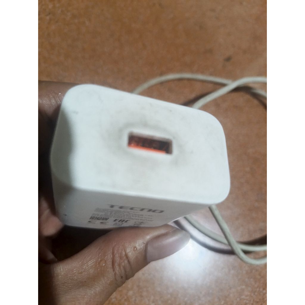 charger bekas hp tecno infinix 33watt orginal dan kabel
